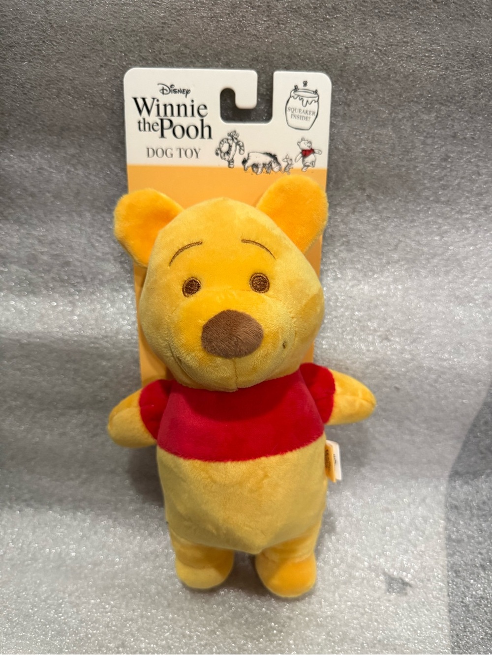 Disney Winnie the Pooh Plush Dog Toy - Yellow & Red